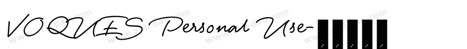 VOQUES Personal Use字体转换